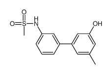 N-[3-(3-hydroxy-5-methylphenyl)phenyl]methanesulfonamide结构式