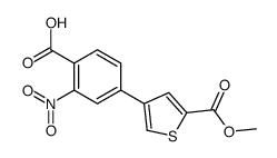 4-(5-methoxycarbonylthiophen-3-yl)-2-nitrobenzoic acid Structure