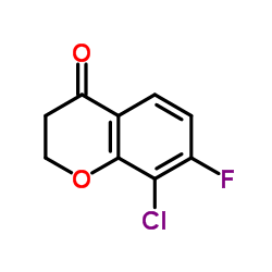 8-Chloro-7-fluoro-2,3-dihydro-4H-chromen-4-one Structure
