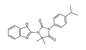 1-(1H-Benzoimidazol-2-yl)-3-(4-isopropyl-phenyl)-5,5-dimethyl-imidazolidine-2,4-dione Structure