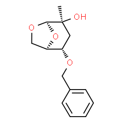 .beta.-D-arabino-Hexopyranose, 1,6-anhydro-3-deoxy-2-C-methyl-4-O-(phenylmethyl)- Structure