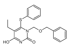 5-ethyl-1-benzyloxymethyl-6-(phenylthio)uracil structure