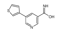 5-thiophen-3-ylpyridine-3-carboxamide结构式