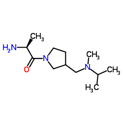 (2S)-2-Amino-1-(3-{[isopropyl(methyl)amino]methyl}-1-pyrrolidinyl)-1-propanone结构式