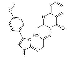 2-[[5-(4-methoxyphenyl)-1,3,4-oxadiazol-2-yl]amino]-N-(2-methyl-4-oxoquinazolin-3-yl)acetamide结构式