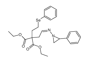 diethyl 2-(2-((2-phenylaziridin-1-yl)imino)ethyl)-2-(2-(phenylselanyl)ethyl)malonate结构式