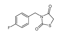 3-[(4-fluorophenyl)methyl]-1,3-thiazolidine-2,4-dione结构式