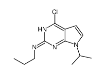 4-chloro-7-propan-2-yl-N-propylpyrrolo[2,3-d]pyrimidin-2-amine结构式