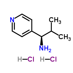 (1R)-2-Methyl-1-(4-pyridinyl)-1-propanamine dihydrochloride Structure