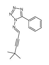 4,4-dimethyl-N-(5-phenyltetrazol-1-yl)pent-2-yn-1-imine结构式