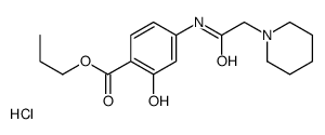 propyl 2-hydroxy-4-[(2-piperidin-1-ylacetyl)amino]benzoate,hydrochloride结构式