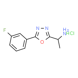 1-[5-(3-Fluorophenyl)-1,3,4-oxadiazol-2-yl]ethanamine hydrochloride (1:1) Structure