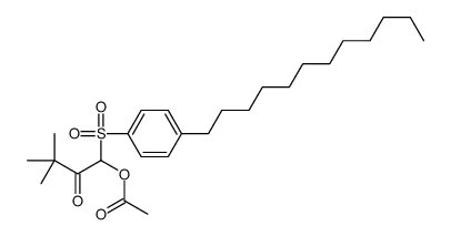 [1-(4-dodecylphenyl)sulfonyl-3,3-dimethyl-2-oxobutyl] acetate Structure