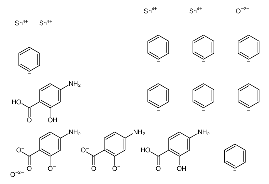 bis(diphenyl(4-aminosalicylate)tin)oxide structure