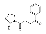 1-phenyl-4-(2-sulfanylidene-1,3-thiazolidin-3-yl)butane-1,4-dione Structure