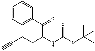 tert-butyl 1-oxo-1-phenylhex-5-yn-2-ylcarbamate structure