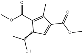 5-(1-Hydroxyethylidene)-2-methyl-1,3-cyclopentadiene-1,3-dicarboxylic acid dimethyl ester Structure