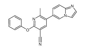 5-Imidazo[1,2-a]pyridin-6-yl-6-methyl-2-phenoxy-nicotinonitrile Structure