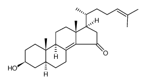 3-hydroxycholest-8(14),24-dien-15-one结构式