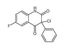 3-Chloro-6-fluoro-3-phenyl-1H-quinoline-2,4-dione结构式