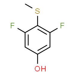 3,5-Difluoro-4-(methythio)phenol结构式