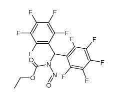 Ethyl N-nitroso-N-[bis(pentafluorophenyl)methyl]carbamate结构式
