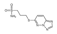 3-([1,2,4]triazolo[1,5-b]pyridazin-6-ylsulfanyl)propane-1-sulfonamide结构式