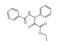 2-keto-3-(N-benzoyl-amino)-3-phenyl propionic acid ethyl ester结构式