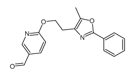 6-[2-(5-methyl-2-phenyl-1,3-oxazol-4-yl)ethoxy]pyridine-3-carbaldehyde Structure
