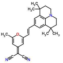 4-(Dicyanomethylene)-2-methyl-6-(1,1,7,7-tetramethyljulolidyl-9-enyl)-4H-pyran Structure