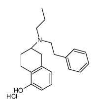 (6R)-6-[(2-Phenylethyl)(propyl)amino]-5,6,7,8-tetrahydro-1-naphth alenol hydrochloride (1:1)结构式