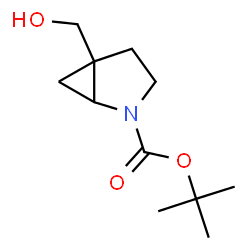 tert-butyl 5-(hydroxymethyl)-2-azabicyclo[3.1.0]hexane-2-carboxylate结构式