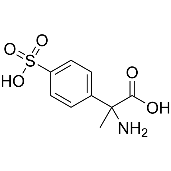 (±)-α-甲基-(4-磺苯)甘氨酸结构式