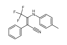 4,4,4-Trifluoro-2-phenyl-3-(p-toluidino)-2-butenenitrile Structure