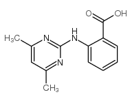 N-(4,6-二甲基-2-嘧啶基)-2-氨基苯甲酸结构式