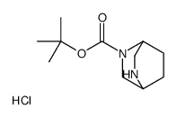 (1S)-2,5-Diazabicyclo[2.2.2]octane-2-carboxylic acid 1,1-dimethylethyl ester . HCl结构式