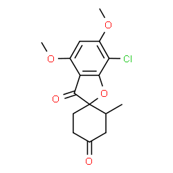7-Chloro-4,6-dimethoxy-6'-methylspiro[benzofuran-2(3H),1'-cyclohexane]-3,4'-dione结构式