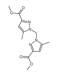 bis(3'-methoxycarbonyl-5'-methylpyrazol-1'-yl)methane Structure