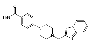 4-[4-[(Imidazo[1,2-a]pyridin-2-yl)methyl]-1-piperazinyl]-benzamide结构式