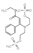 ethyl (Z)-3-(bis(2-methylsulfonyloxyethyl)amino)-3-phenyl-prop-2-enoate structure