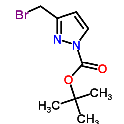 tert-Butyl 3-(bromomethyl)pyrazole-1-carboxylate structure