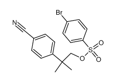 2-(p-cyanophenyl)-2-methylpropyl p-bromobenzenesulfonate结构式