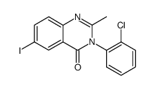 3-(2-chloro-phenyl)-6-iodo-2-methyl-3H-quinazolin-4-one结构式