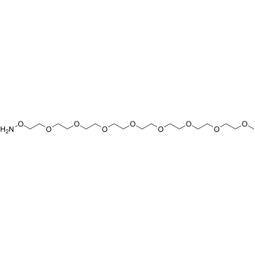 Aminooxy-PEG8-methane结构式