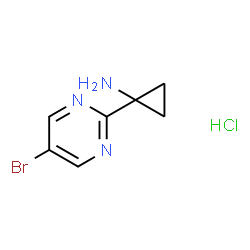1-(5-溴嘧啶-2-基)环丙烷-1-胺盐酸盐结构式