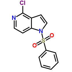 1-(苯磺酰基)-4-氯-5-氮杂吲哚结构式
