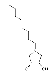 3,4-Pyrrolidinediol, 1-octyl-, (3S,4S)- (9CI) Structure