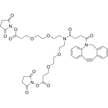 N-Dbco-N-bis(peg2-nhs ester) Structure