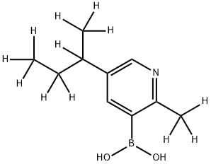 [2-Methyl-5-(sec-butyl)-d12]-pyridine-3-boronic acid结构式