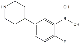 5-(Piperidin-4-yl)-2-fluorophenylboronic acid Structure